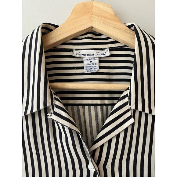 Vintage Silk Stripped Blouse - Picture 2 of 5